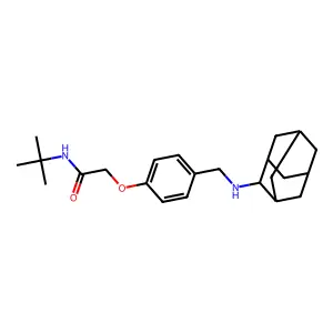 2-[4-[(2-adamantylamino)methyl]phenoxy]-N-tert-butylacetamide structure