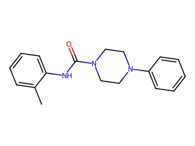 N-(2-methylphenyl)-4-phenylpiperazine-1-carboxamide structure