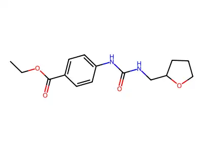 Ethyl 4-{[(oxolan-2-ylmethyl)amino]carbonylamino}benzoate structure