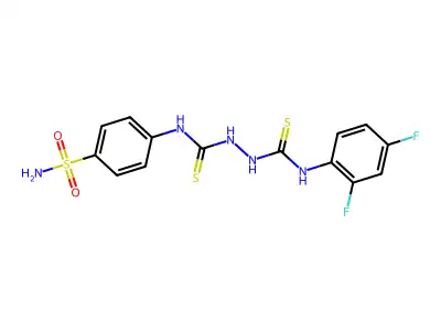 1-(2,4-Difluorophenyl)-3-[(4-sulfamoylphenyl)carbamothioylamino]thiourea structure