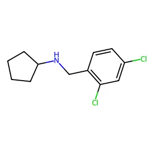 N-[(2,4-dichlorophenyl)methyl]cyclopentanamine structure