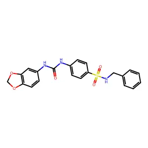 1-(1,3-Benzodioxol-5-yl)-3-[4-[(phenylmethyl)sulfamoyl]phenyl]urea structure