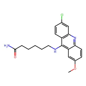 Hexanamide, 6-((6-chloro-2-methoxy-9-acridinyl)amino)- structure