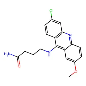 Butanamide, 4-((6-chloro-2-methoxy-9-acridinyl)amino)- structure
