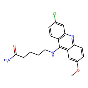 Pentanamide, 5-((6-chloro-2-methoxy-9-acridinyl)amino)- structure