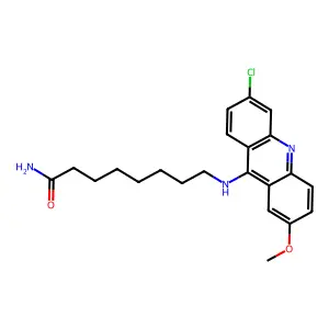 Octanamide, 8-((6-chloro-2-methoxy-9-acridinyl)amino)- structure