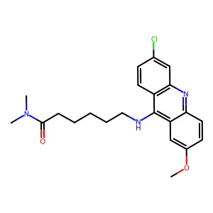 Hexanamide, 6-((6-chloro-2-methoxy-9-acridinyl)amino)-N,N-dimethyl- structure