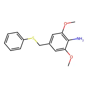 2,6-二甲氧基-4-[(苯硫基)甲基]苯胺 structure