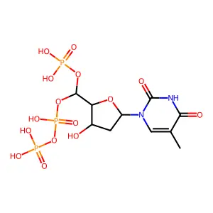 5-(hydroxymethyl-O-pyrophosphoryl)deoxyuridylate structure