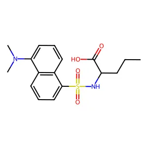 2-[[5-(Dimethylamino)naphthalen-1-yl]sulfonylamino]pentanoic acid structure