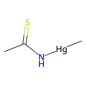 Mercury, methyl(thioacetamido)- structure