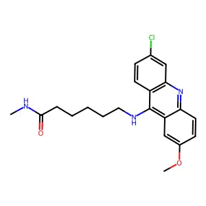 Hexanamide, 6-((6-chloro-2-methoxy-9-acridinyl)amino)-N-methyl- structure