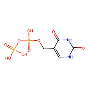 5-((hydroxymethyl)-O-pyrophosphoryl)uracil structure
