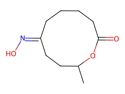 7-Hydroxyimino-10-methyloxecan-2-one structure