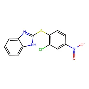 2-(2-chloro-4-nitrophenyl)sulfanyl-1H-benzimidazole structure