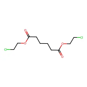 Bis(2-chloroethyl) hexanedioate structure