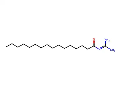 N-Amidinohexadecan-1-amide structure