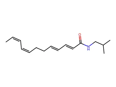 2,4,8,10-Dodecatetraenoic acid isobutylamide structure