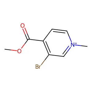3-Bromo-4-(methoxycarbonyl)-1-methylpyridinium structure