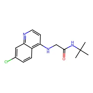 2-[(7-Chloro-4-quinolinyl)amino]-N-(1,1-dimethylethyl)acetamide structure