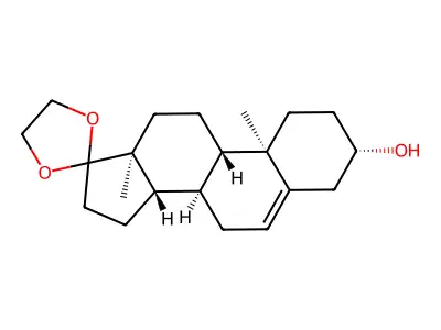 17-Ethylenedioxy-androst-5-en-3beta-ol structure