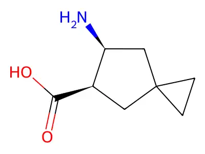 (5R,6S)-6-aminospiro[2.4]heptane-5-carboxylic acid structure