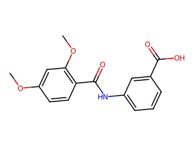 3-{[(2,4-Dimethoxyphenyl)carbonyl]amino}benzoic acid structure