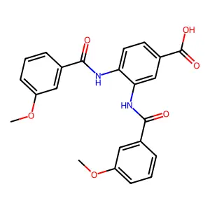 3,4-Bis{[(3-methoxyphenyl)carbonyl]amino}benzoic acid structure