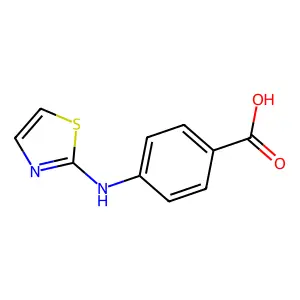 4-(Thiazol-2-ylamino)benzoic acid structure