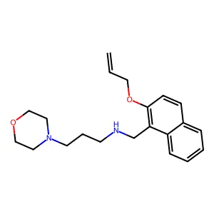 3-(4-morpholinyl)-N-[(2-prop-2-enoxy-1-naphthalenyl)methyl]-1-propanamine structure