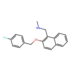 N-({2-[(4-fluorobenzyl)oxy]-1-naphthyl}methyl)-N-methylamine structure