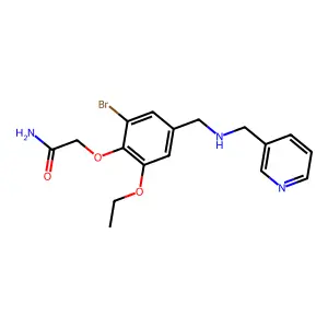 2-[2-Bromo-6-ethoxy-4-[(pyridin-3-ylmethylamino)methyl]phenoxy]acetamide structure