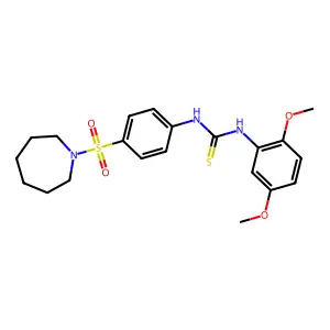 1-[4-(Azepan-1-ylsulfonyl)phenyl]-3-(2,5-dimethoxyphenyl)thiourea structure