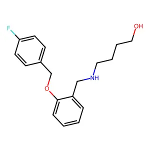 4-({2-[(4-Fluorobenzyl)oxy]benzyl}amino)-1-butanol structure