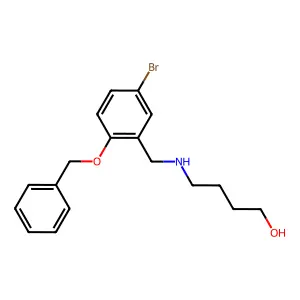 4-{[2-(Benzyloxy)-5-bromobenzyl]amino}-1-butanol structure