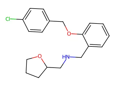 N-{2-[(4-chlorobenzyl)oxy]benzyl}-N-(tetrahydro-2-furanylmethyl)amine structure