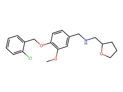 N-{4-[(2-chlorobenzyl)oxy]-3-methoxybenzyl}-N-(tetrahydro-2-furanylmethyl)amine structure
