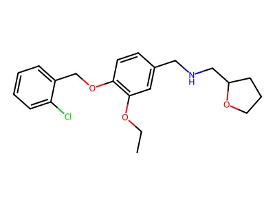 N-{4-[(2-chlorobenzyl)oxy]-3-ethoxybenzyl}-N-(tetrahydro-2-furanylmethyl)amine structure