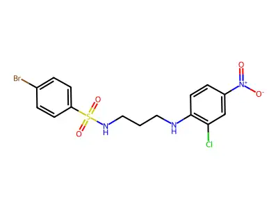 4-bromo-N-[3-(2-chloro-4-nitroanilino)propyl]benzenesulfonamide structure