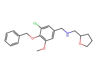 N-[(3-chloro-5-methoxy-4-phenylmethoxyphenyl)methyl]-1-(oxolan-2-yl)methanamine structure