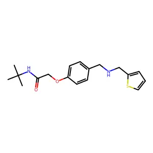 N-tert-butyl-2-[4-[(thiophen-2-ylmethylamino)methyl]phenoxy]acetamide structure