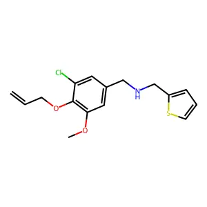 (4-Allyloxy-3-chloro-5-methoxy-benzyl)-thiophen-2-ylmethyl-amine structure