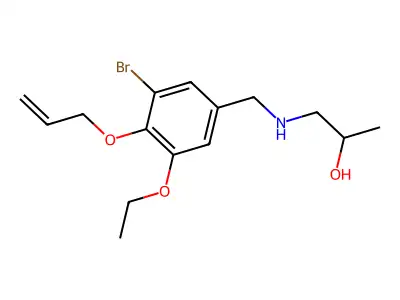 1-{[4-(Allyloxy)-3-bromo-5-ethoxybenzyl]amino}-2-propanol structure