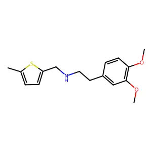 2-(3,4-dimethoxyphenyl)-N-[(5-methylthiophen-2-yl)methyl]ethanamine structure