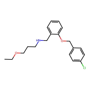 N-{2-[(4-chlorobenzyl)oxy]benzyl}-N-(3-ethoxypropyl)amine structure