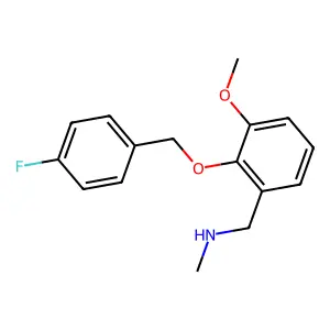 N-{2-[(4-fluorobenzyl)oxy]-3-methoxybenzyl}-N-methylamine structure