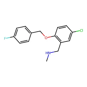 1-{5-chloro-2-[(4-fluorobenzyl)oxy]phenyl}-N-methylmethanamine structure