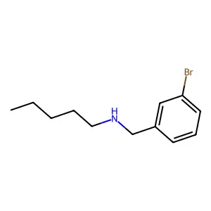 N-[(3-bromophenyl)methyl]-1-pentanamine structure