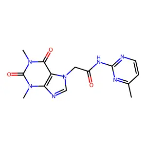2-(1,3-dimethyl-2,6-dioxopurin-7-yl)-N-(4-methylpyrimidin-2-yl)acetamide structure