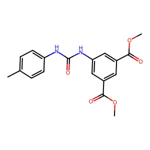 Dimethyl 5-{[(4-methylphenyl)carbamoyl]amino}benzene-1,3-dicarboxylate structure